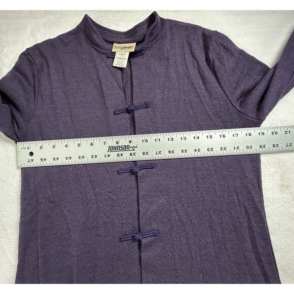 TravelSmith Womens Purple Washable Wool-Blend Long-Sleeve Tunic Jacket Medium - Picture 6 of 7